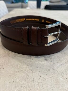 Allen Edmonds Wide Basic Dress Belt in Brown Mahogany